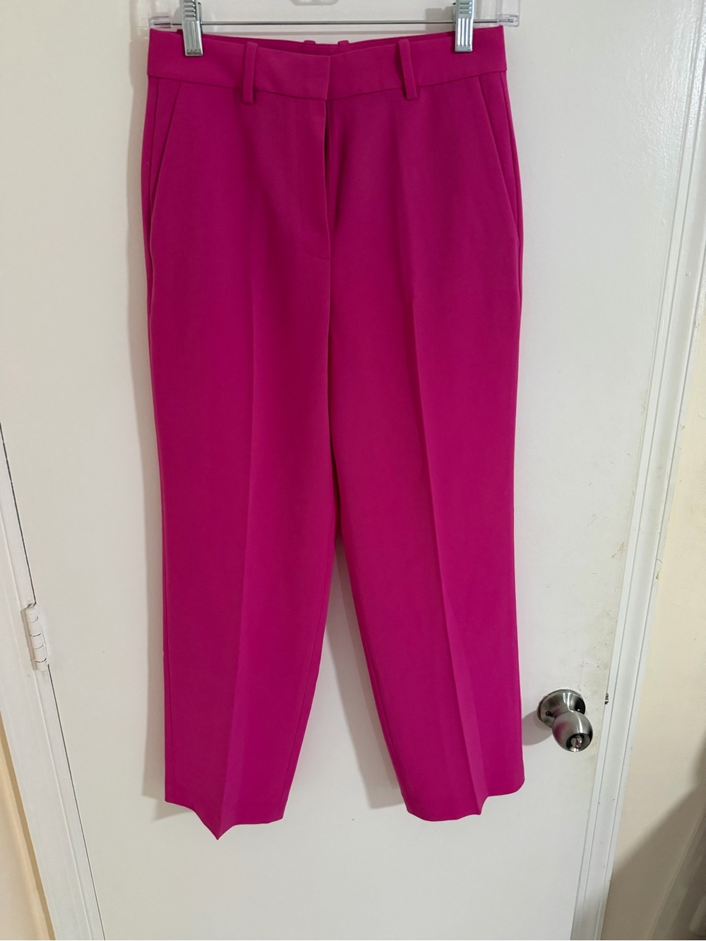 Theory Hot Pink Tailored Ponte Trousers